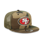 New Era 9Fifty San Francisco 49ers Camo Trucker Snapback Hat Camo Right Front