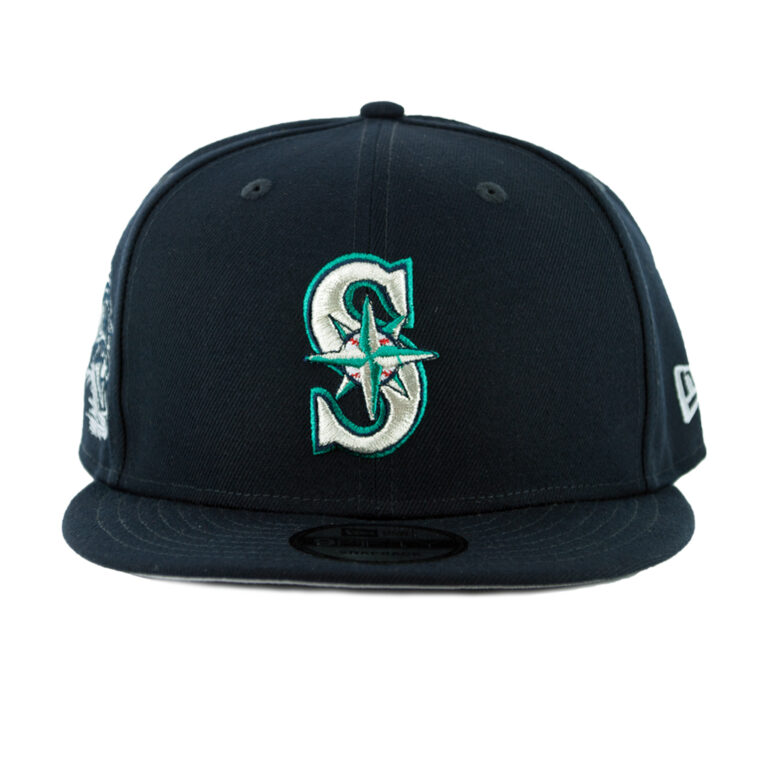 New Era 9Fifty Seattle Mariners Fish Graphic Snapback Hat Dark Navy Front New Era 9Fifty Seattle Mariners Fish Graphic Snapback Hat Dark Navy Front