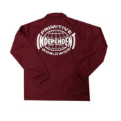 Primitive Global Coaches Jacket Burgundy Back