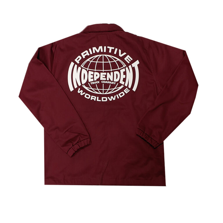 Primitive Global Coaches Jacket Burgundy Back Primitive Global Coaches Jacket Burgundy Back