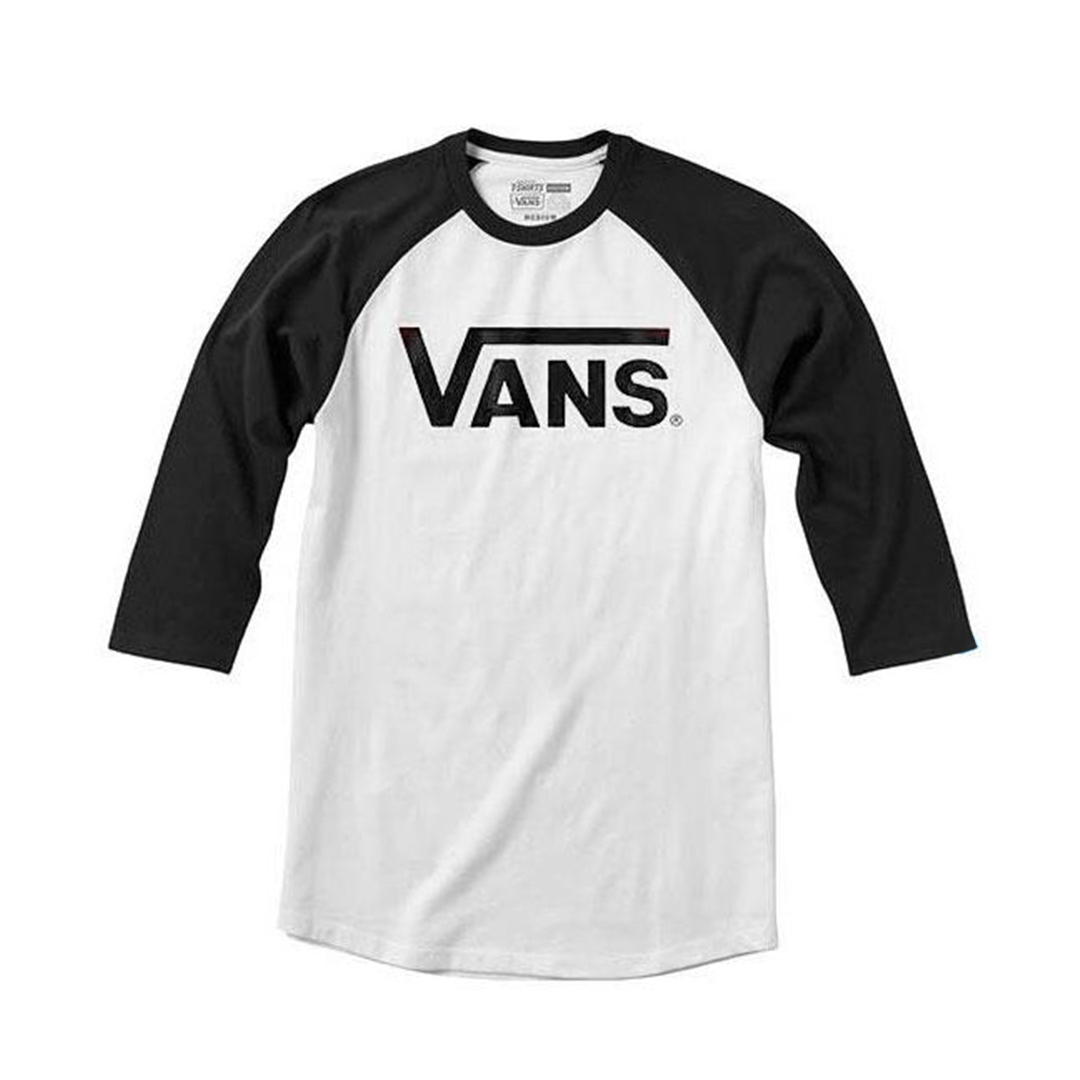 Vans Classic Raglan T-Shirt White Black