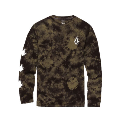 Volcom Iconic Stone Dye Long Sleeve T-Shirt Military