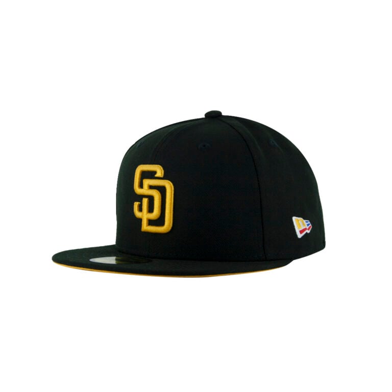 New Era x Billion Creation x Rally Caps 59Fifty San Diego Padres PHILIPPINES SD Logo Black Gold Fitted Hat 1 New Era x Billion Creation x Rally Caps 59Fifty San Diego Padres PHILIPPINES SD Logo Black Gold Fitted Hat 1