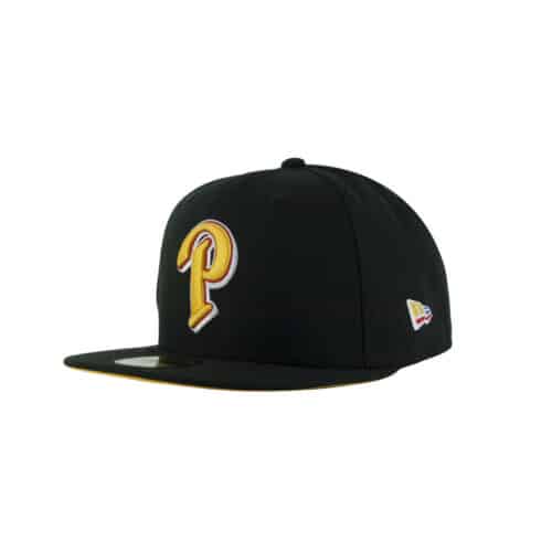 New Era x Billion Creation x Rally Caps 59Fifty San Diego Padres PHILIPPINES P Logo Black Gold Fitted Hat 3