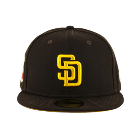 New Era x Billion Creation x Rally Caps 59Fifty San Diego Padres PHILIPPINES SD Logo Burnt Wood Brown Gold Fitted Hat 1