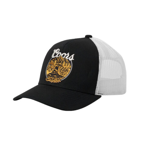 Brixton x Coors Rocky MP Mesh Snapback Hat Black White 1