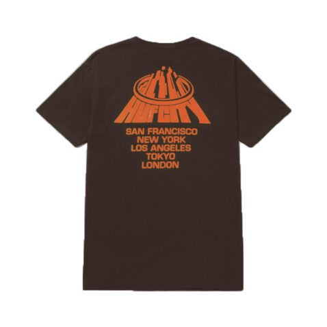 HUF City Short Sleeve T-Shirt Chocolate Rear