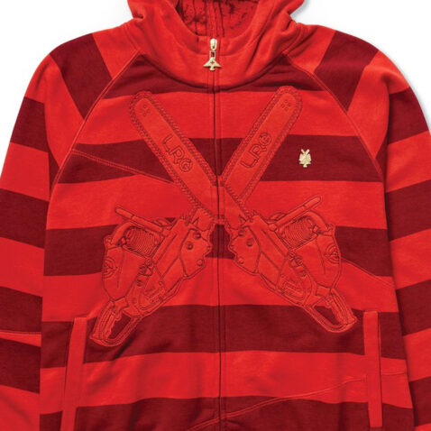 LRG Friday The 47th Zip-Up Hooded Sweatshirt Red 3