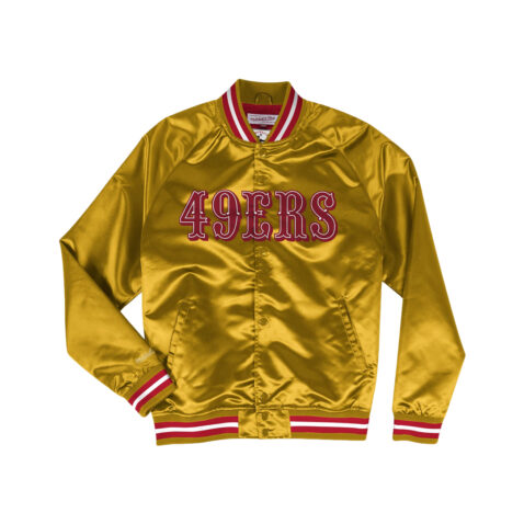 Mitchell & Ness Lightweight San Francisco 49ers Satin Jacket Gold