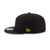 New Era 59Fifty Pittsburgh Steelers League Basic Game Black Gold Yellow Fitted Hat Left