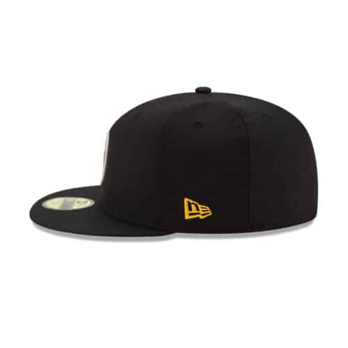New Era 59Fifty Pittsburgh Steelers League Basic Game Black Gold Yellow Fitted Hat Left