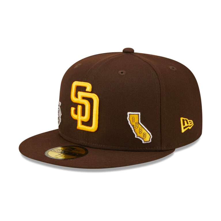 New Era 59Fifty San Diego Padres Identity Burnt Wood Brown Fitted Hat New Era 59Fifty San Diego Padres Identity Burnt Wood Brown Fitted Hat