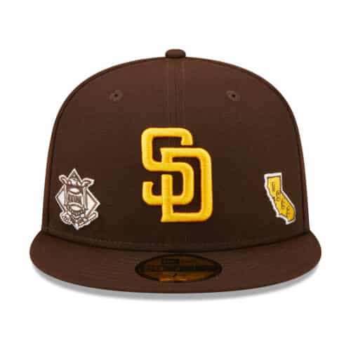 New Era 59Fifty San Diego Padres Identity Burnt Wood Brown Fitted Hat Front
