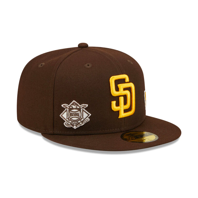 New Era 59Fifty San Diego Padres Identity Burnt Wood Brown Fitted Hat Right Front New Era 59Fifty San Diego Padres Identity Burnt Wood Brown Fitted Hat Right Front