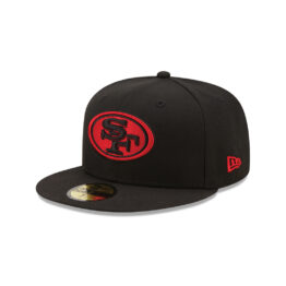 New Era 59Fifty San Francisco 49ers League Basic Alternate Black Red Fitted Hat Left Front