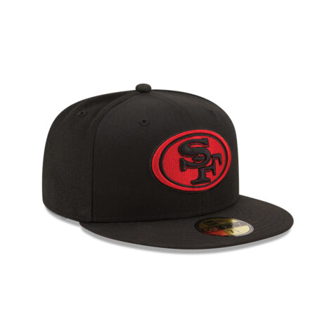 New Era 59Fifty San Francisco 49ers League Basic Alternate Black Red Fitted Hat Right Front
