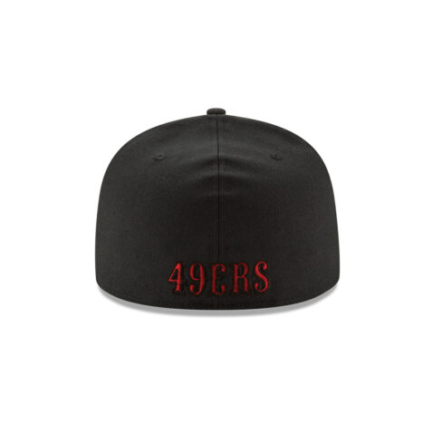 New Era 59Fifty San Francisco 49ers League Basic Alternate Black Red Fitted Hat back