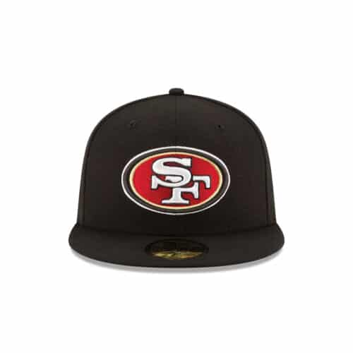 New Era 59Fifty San Francisco 49ers League Basic Game Black Fitted Hat Front