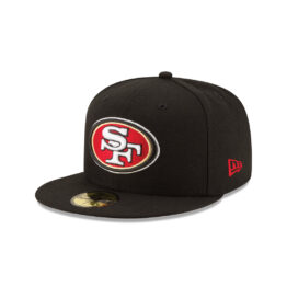 New Era 59Fifty San Francisco 49ers League Basic Game Black Fitted Hat Left Front
