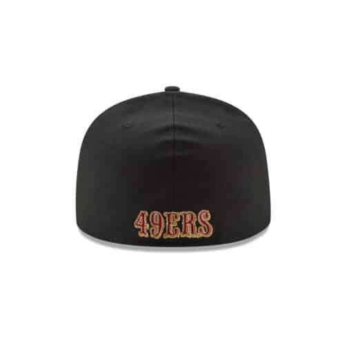 New Era 59Fifty San Francisco 49ers League Basic Game Black Fitted Hat back
