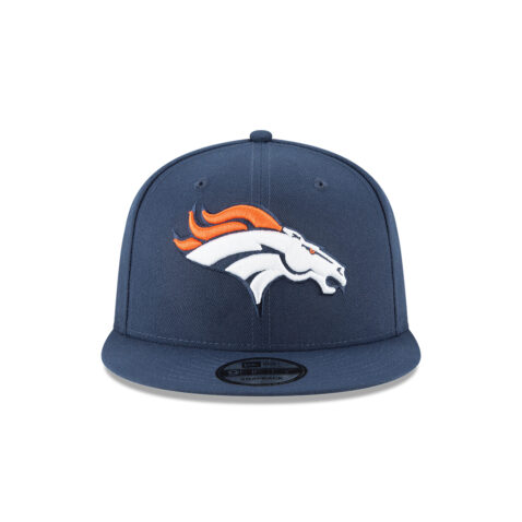 New Era 9Fifty Denver Broncos League Basic Game Oceanside Blue Navy Snapback Hat Front