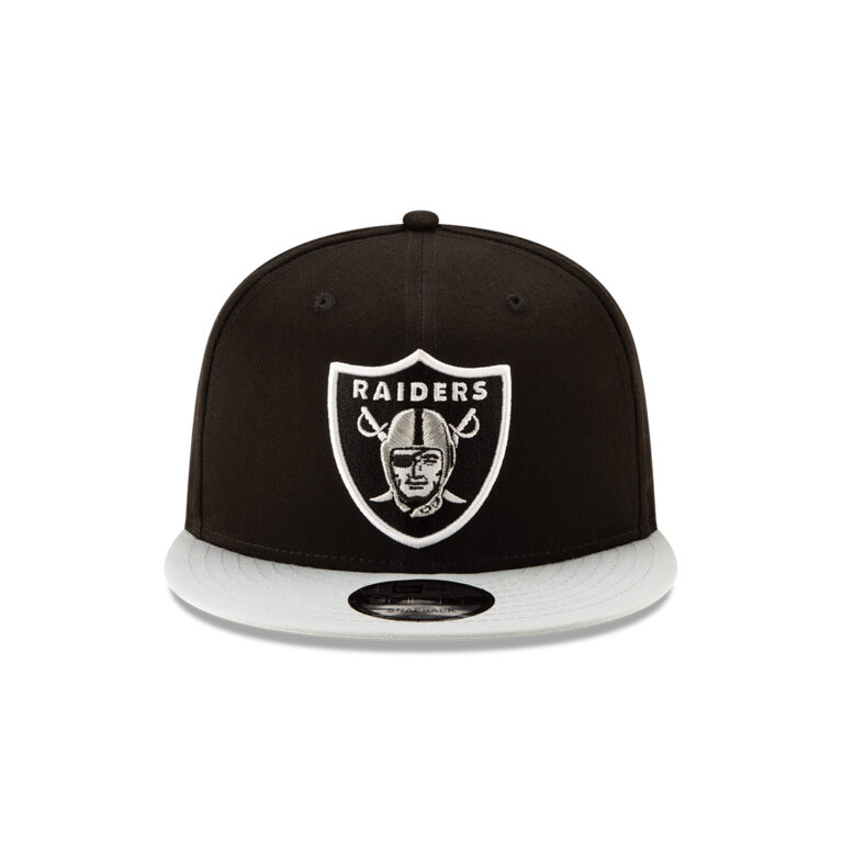 New Era 9Fifty Las Vegas Raiders League Basic Two Tone Black Dark Graphite Snapback Hat Front New Era 9Fifty Las Vegas Raiders League Basic Two Tone Black Dark Graphite Snapback Hat Front