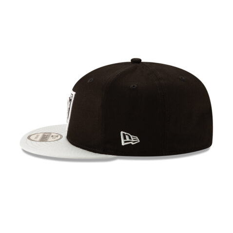 New Era 9Fifty Las Vegas Raiders League Basic Two Tone Black Dark Graphite Snapback Hat Left