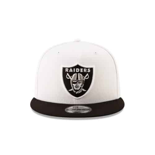 New Era 9Fifty Las Vegas Raiders League Basic Two Tone White Black Snapback Hat Front