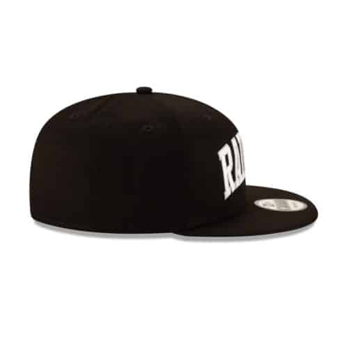 New Era 9Fifty Oakland Raiders Arched Basic Black White Snapback Hat Right