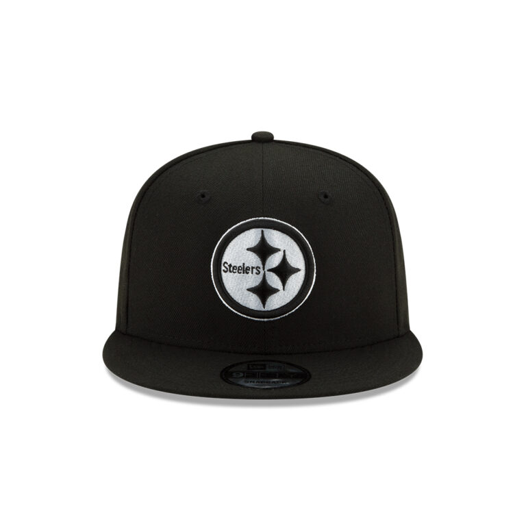 New Era 9Fifty Pittsburgh Steelers Black White Snapback Hat Front New Era 9Fifty Pittsburgh Steelers Black White Snapback Hat Front