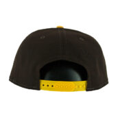 New Era 9Fifty San Diego Padres Retro Sport Snapback Hat Burnt Wood Brown Yellow Back