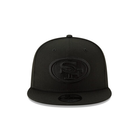 New Era 9Fifty San Francisco 49ers Blackout Snapback Hat Front