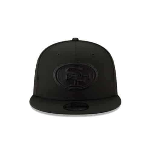 New Era 9Fifty San Francisco 49ers Blackout Snapback Hat Front