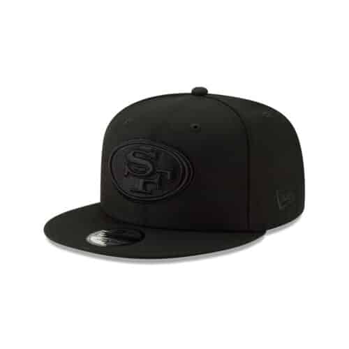 New Era 9Fifty San Francisco 49ers Blackout Snapback Hat Left Front