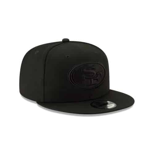 New Era 9Fifty San Francisco 49ers Blackout Snapback Hat Right Front