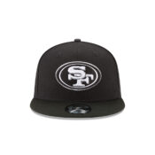 New Era 9Fifty San Francisco 49ers League Basic Black White Snapback Hat Front