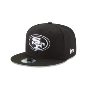 New Era 9Fifty San Francisco 49ers League Basic Black White Snapback Hat Left Front