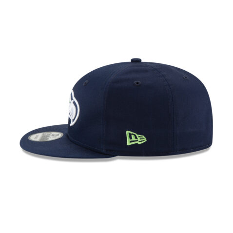 New Era 9Fifty Seattle Seahawks League Basic Game College Navy Blue Snapback Hat Left