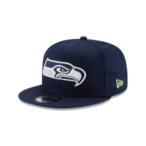 New Era 9Fifty Seattle Seahawks League Basic Game College Navy Blue Snapback Hat