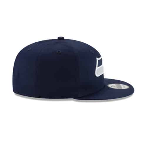 New Era 9Fifty Seattle Seahawks League Basic Game College Navy Blue Snapback Hat Right