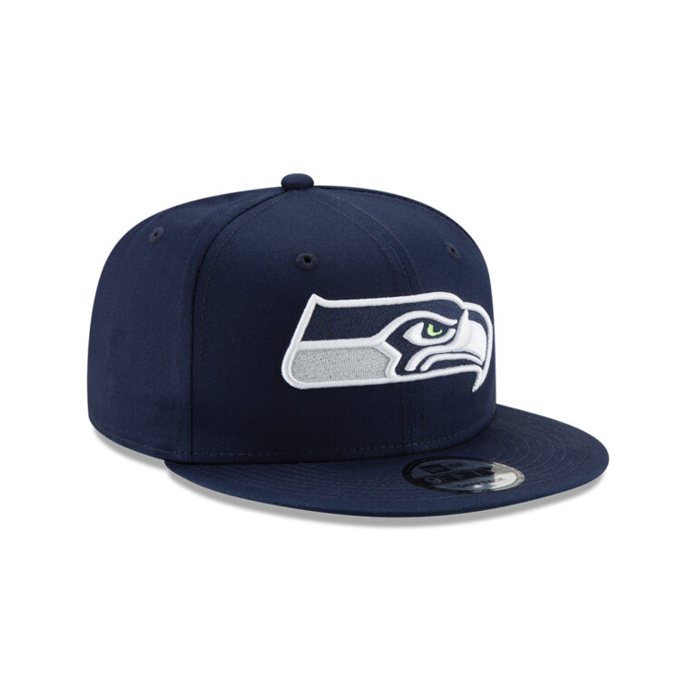 New Era 9Fifty Seattle Seahawks League Basic Game College Navy Blue Snapback Hat Right Front New Era 9Fifty Seattle Seahawks League Basic Game College Navy Blue Snapback Hat Right Front