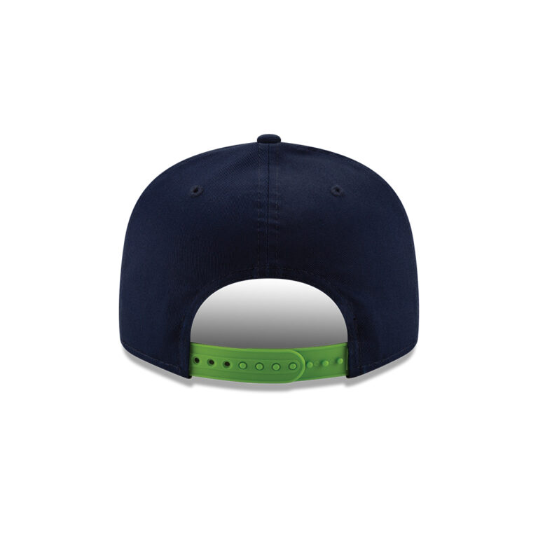 New Era 9Fifty Seattle Seahawks League Basic Two Tone College Navy Blue Action Green Snapback Hat Back New Era 9Fifty Seattle Seahawks League Basic Two Tone College Navy Blue Action Green Snapback Hat Back