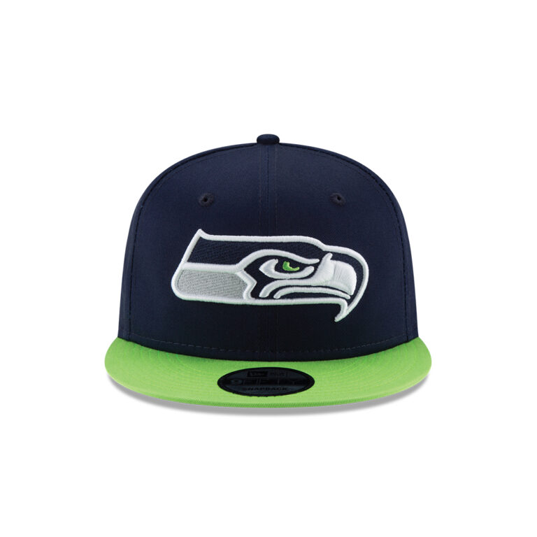 New Era 9Fifty Seattle Seahawks League Basic Two Tone College Navy Blue Action Green Snapback Hat Front New Era 9Fifty Seattle Seahawks League Basic Two Tone College Navy Blue Action Green Snapback Hat Front