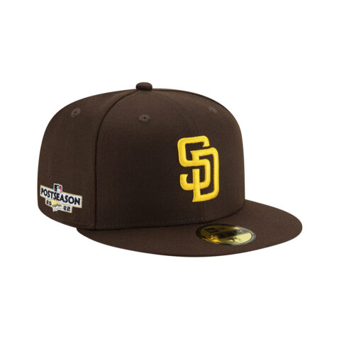 New Era 59Fifty San Diego Padres 2022 Post Season Side Patch On Field Game Fitted Hat 3