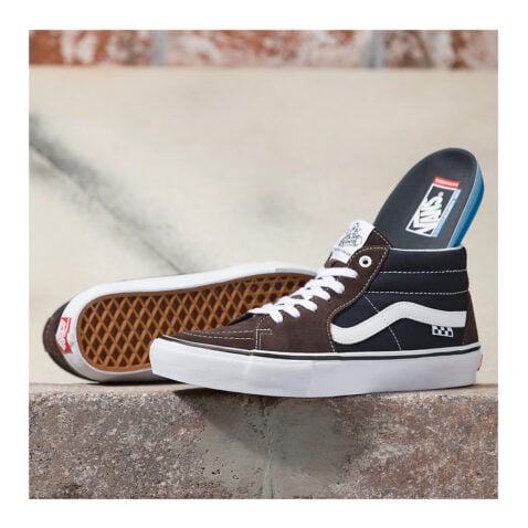 Vans Skate Grosso Mid Dark Brown Navy 2