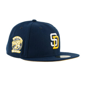 New Era x Billion Creation x Rally Caps 59Fifty San Diego Padres Geisel Dark Navy White Gold Fitted Hat 1