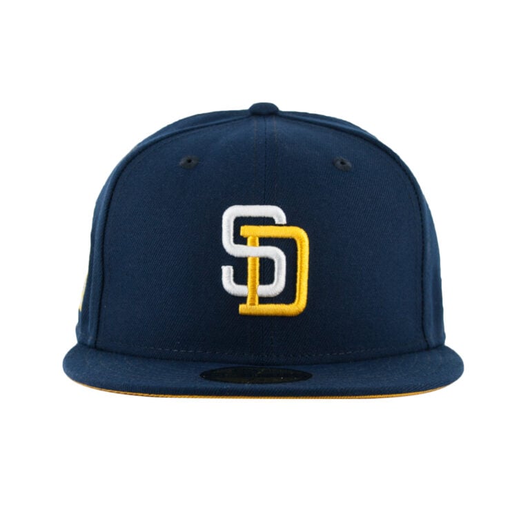 New Era x Billion Creation x Rally Caps 59Fifty San Diego Padres Geisel Dark Navy White Gold Fitted Hat 3 New Era x Billion Creation x Rally Caps 59Fifty San Diego Padres Geisel Dark Navy White Gold Fitted Hat 3