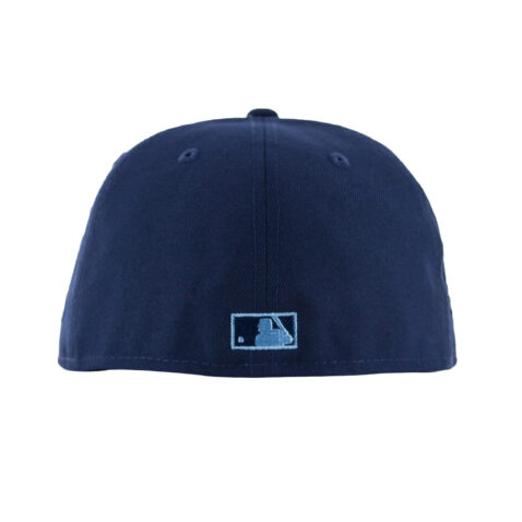 New Era x Billion Creation x Rally Caps 59Fifty San Diego Padres Immaculata Light Navy Sky Blue Fitted Hat - Image 4