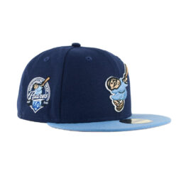 New Era x Billion Creation x Rally Caps 59Fifty San Diego Padres Immaculata Light Navy Sky Blue Fitted Hat