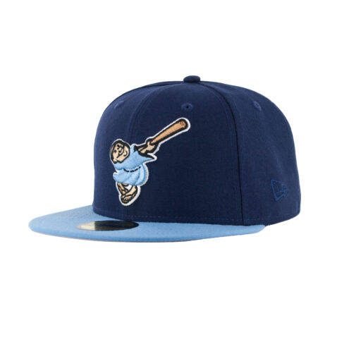New Era x Billion Creation x Rally Caps 59Fifty San Diego Padres Immaculata Light Navy Sky Blue Fitted Hat 2